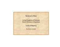 RPG Item: Sirocco's Kiss - Lands of Mystery (Living Kingdoms of Kalamar Retail Adventure Adaptation)