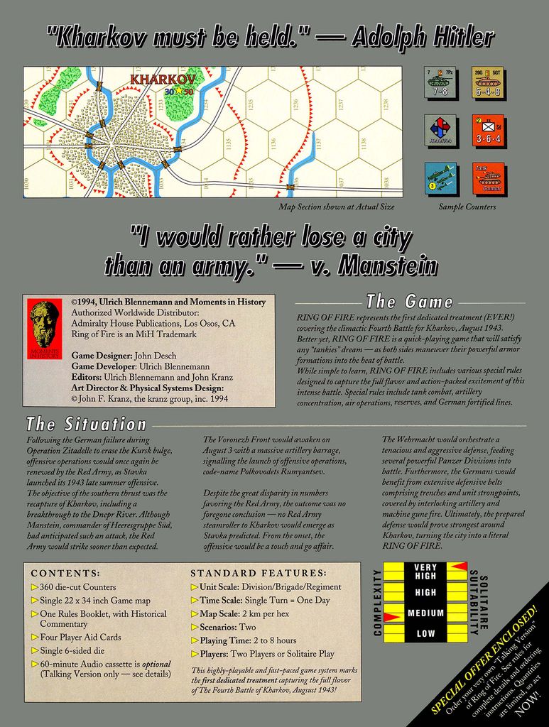 Ring of Fire: The Fourth Battle for Kharkov, August 1943 | Image |  BoardGameGeek