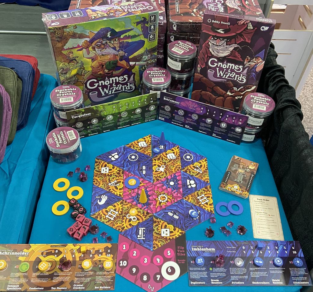 Gnomes & Wizards, CavernWire Games, 2024 — GAMA Expo 2025에서 전시