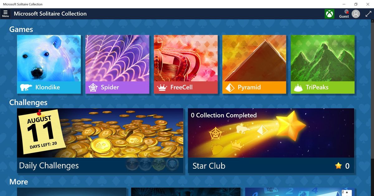 Microsoft Solitaire Collection – Xbox Games for Windows – McAkins