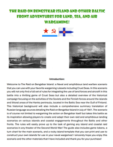 The Raid on Bengstkar Island and other Baltic Front Adventures for Land, Sea, and Air Wargaming!