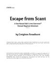 RPG Item: ONW1-01: Escape from Scant