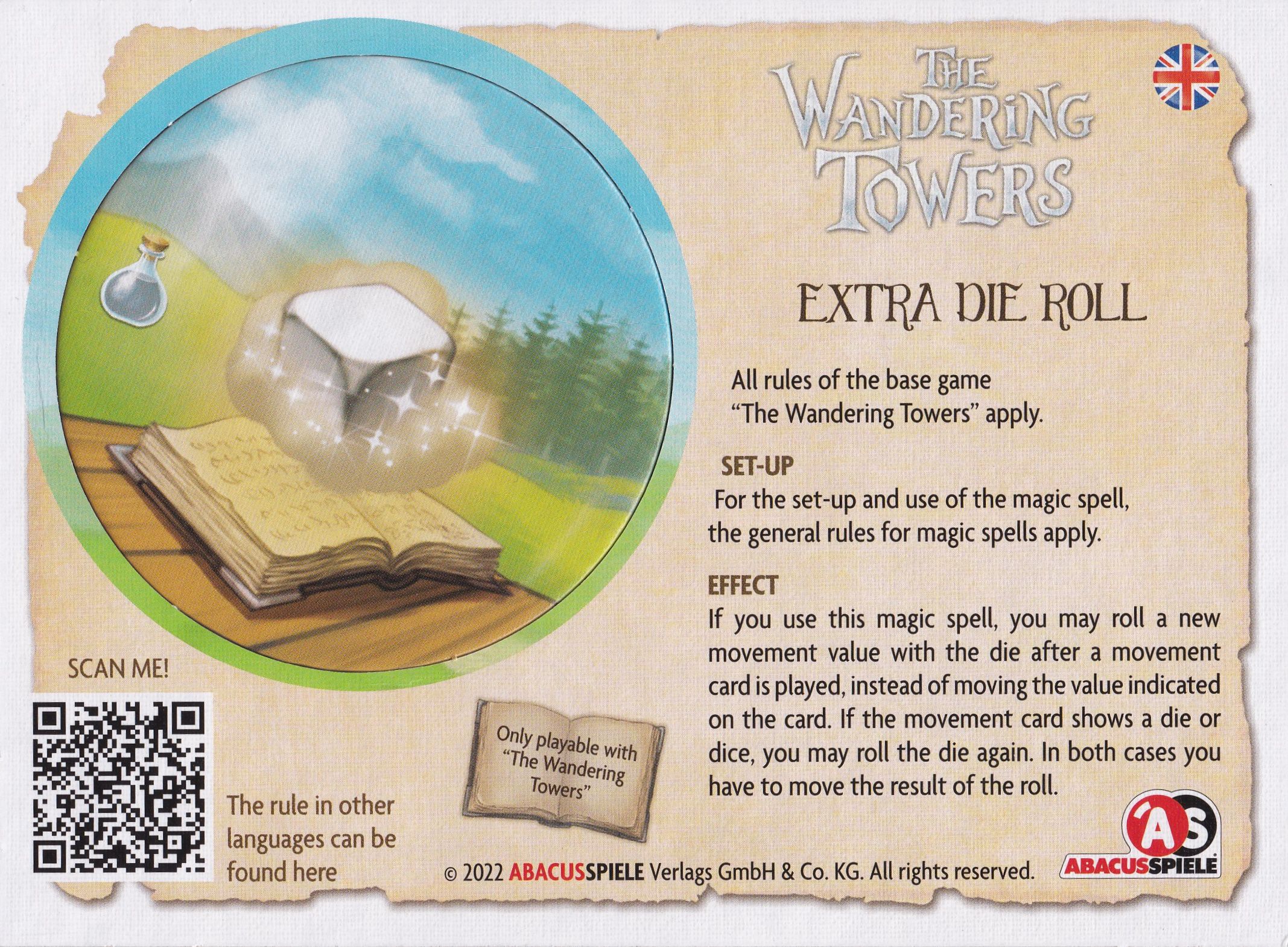 Wandering Towers: Extra Die Roll Promo Card