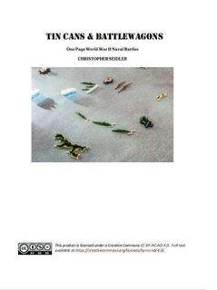 Tin Cans & Battlewagons: One Page World War II Naval Battles