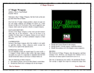 RPG Item: 17 Magic Weapons
