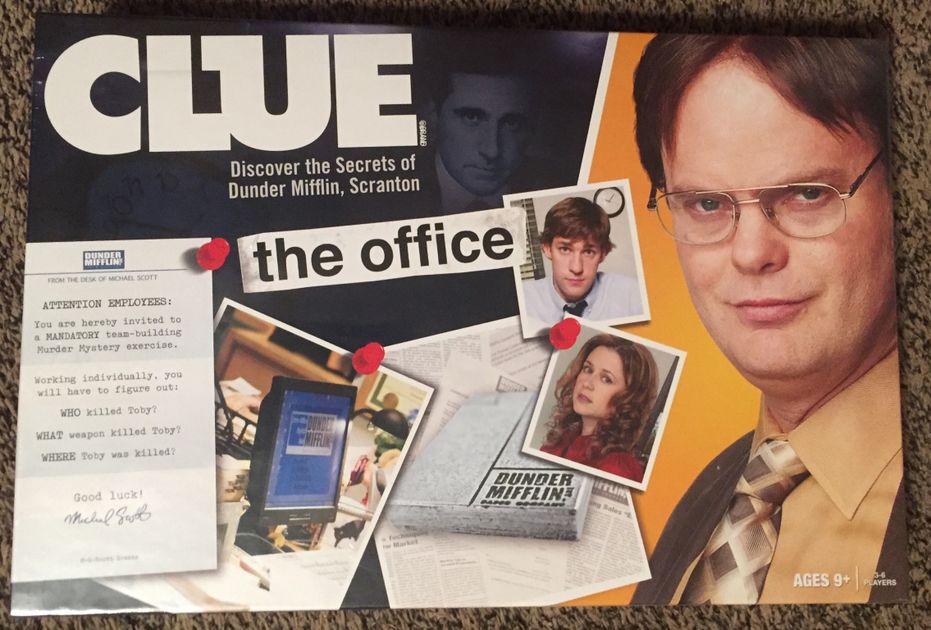 Clue Cards Weapons Etc The Office Edition Replacement Parts Nametags 