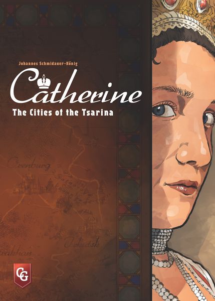 Catherine: The Cities of the Tsarina, Capstone Games, 2022 — front cover (image provided by the publisher)
