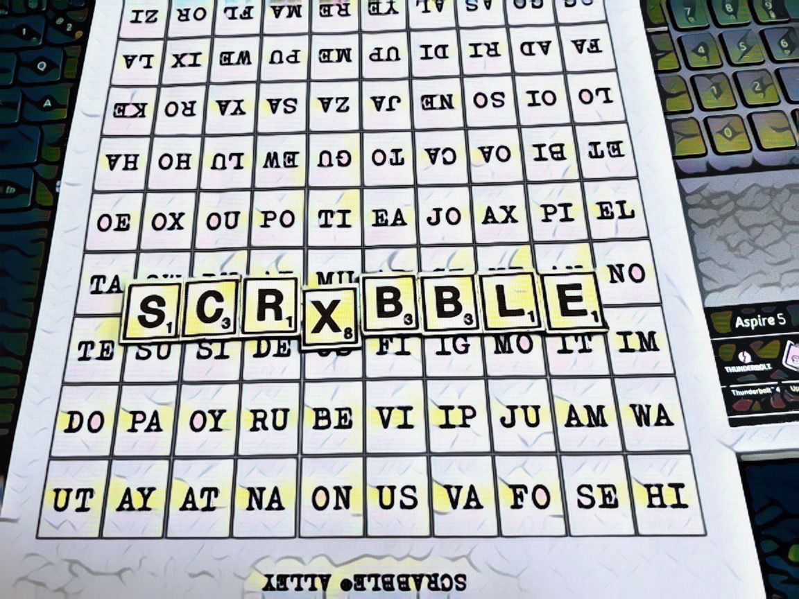 Cover art for SCRxBBLE: Print and Play Words Games using Scrabble Tiles