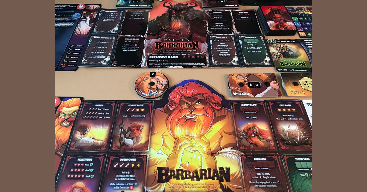 Finding the Fallen Barbarian in Dice Throne Adventures Gameward Bound