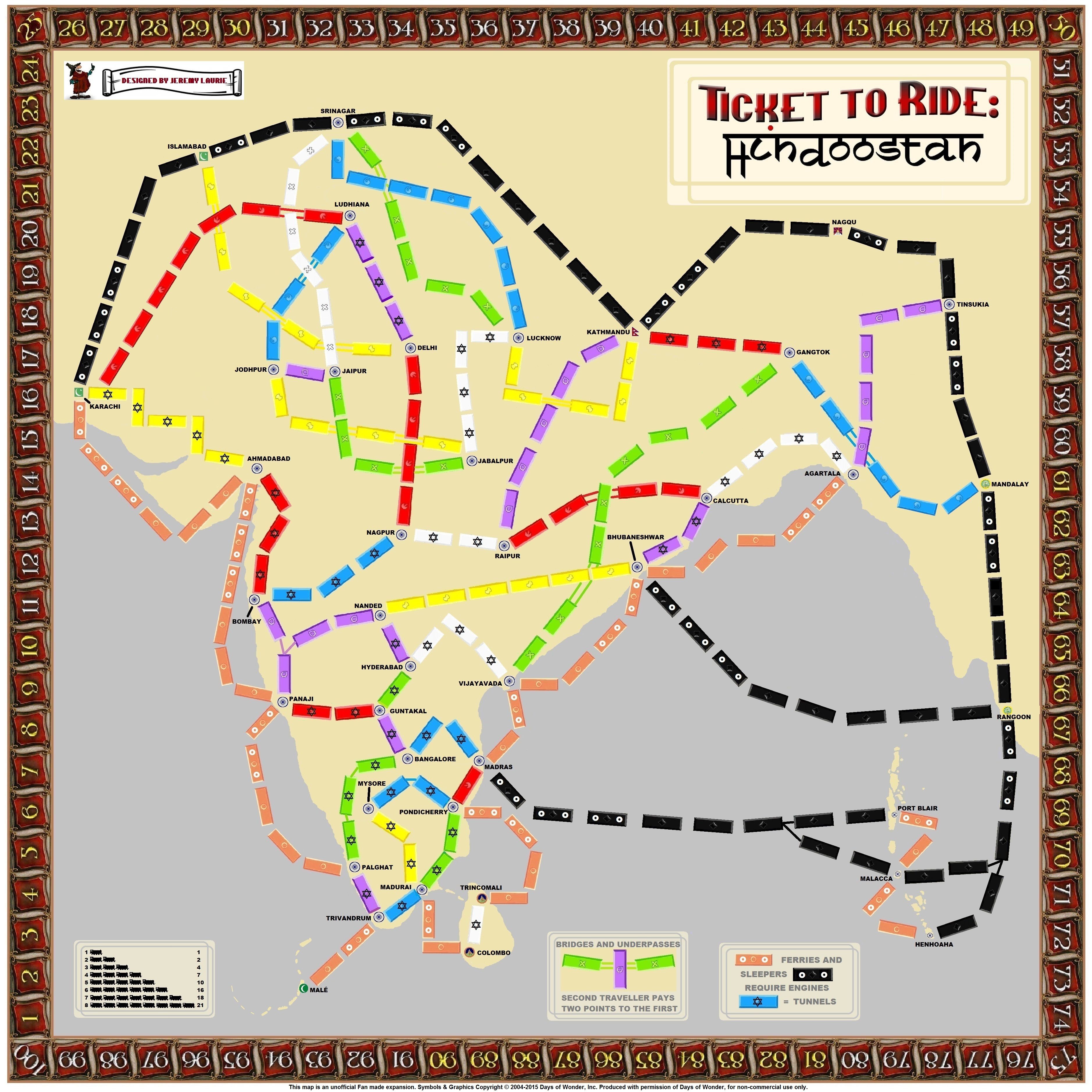 India (fan expansion for Ticket to Ride)