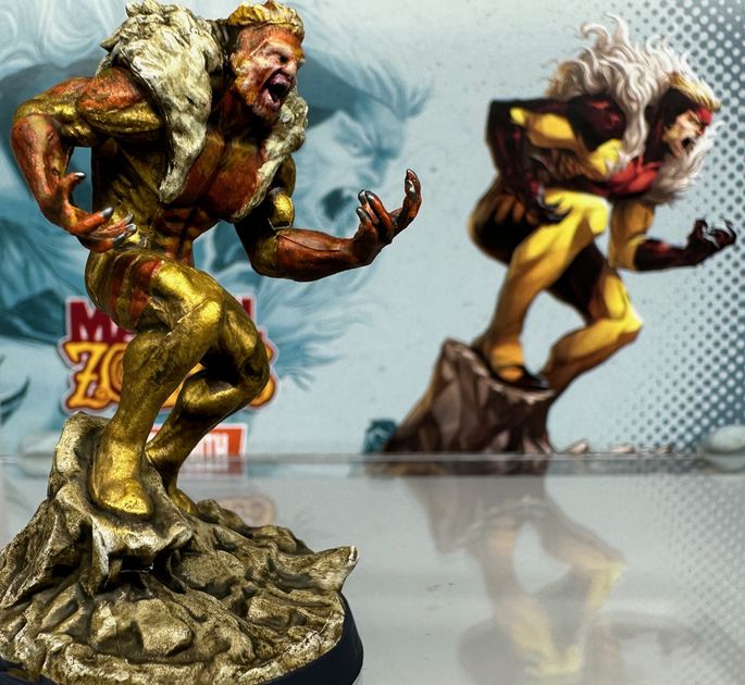 Zombicide Marvel Zombies – Miniature Et Cartes Sabretooth Neufs, Extension Pour Jeu De Plateau
