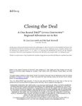 RPG Item: KET6-03: Closing the Deal