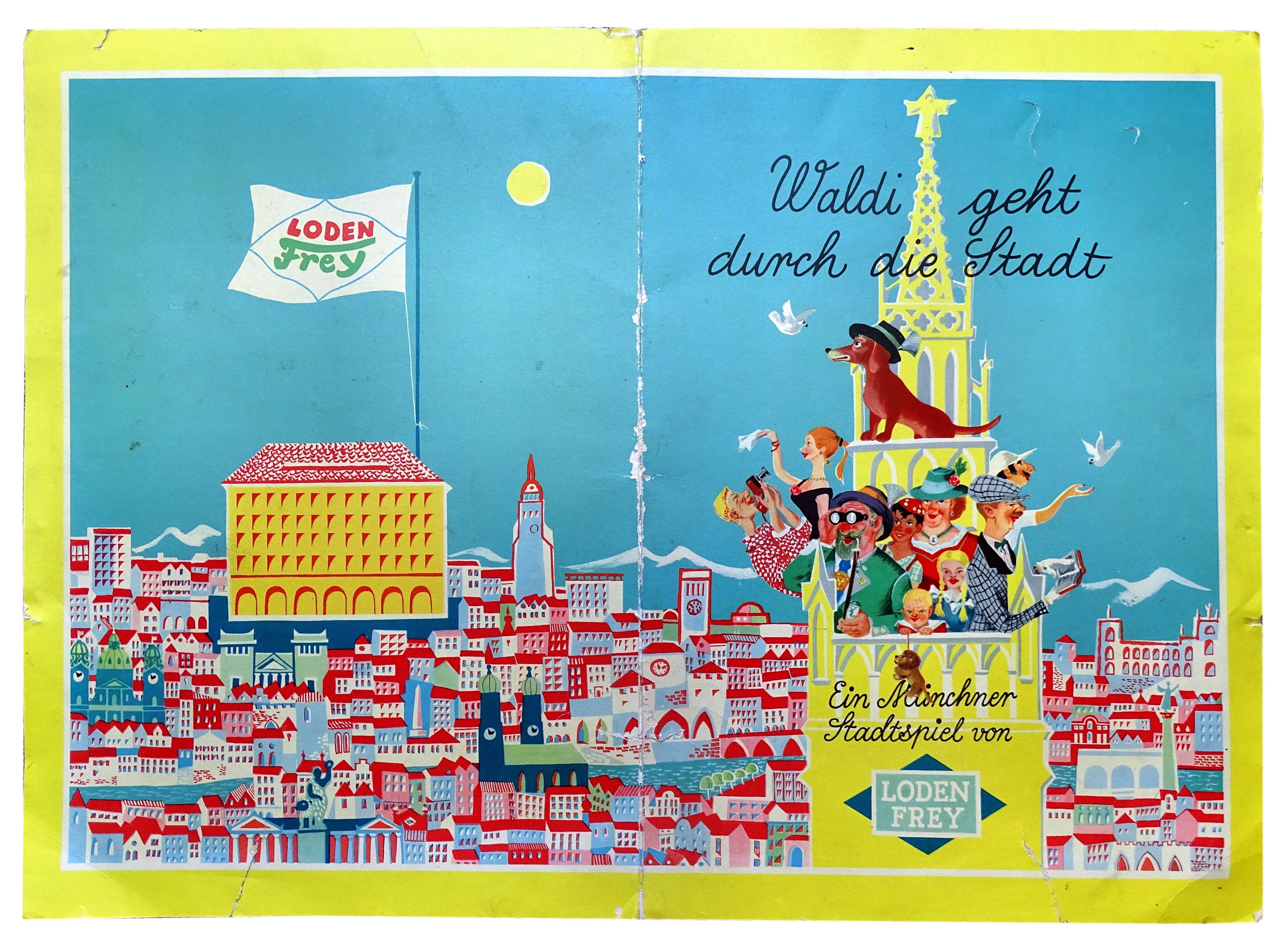 Waldi geht durch die Stadt