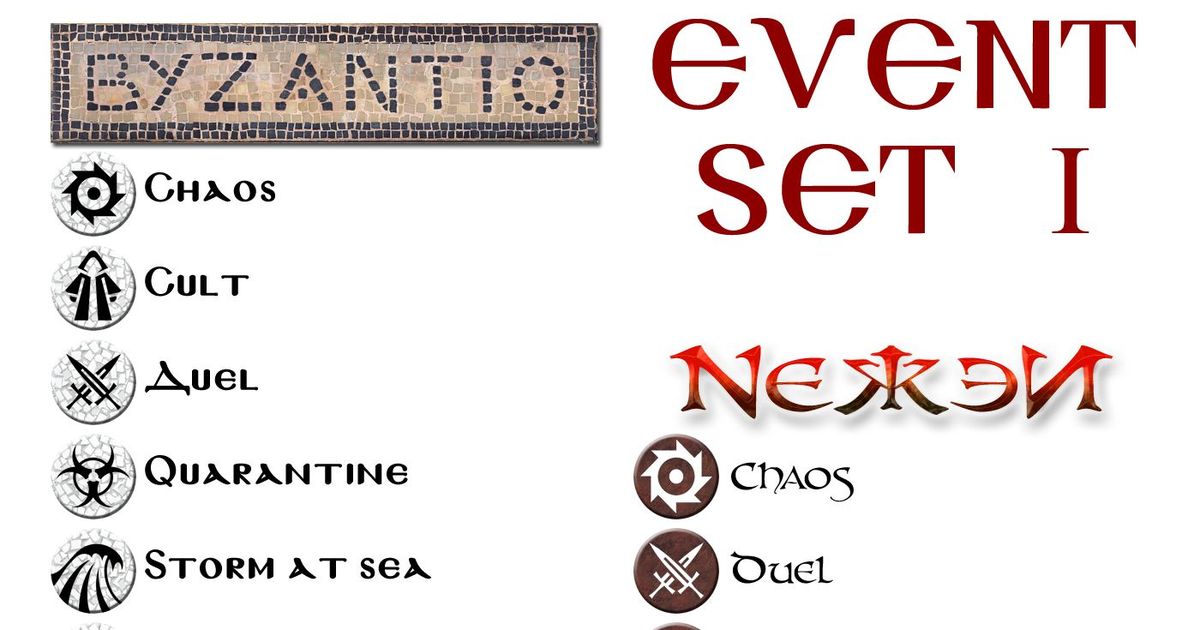 Byzantio / Nekken Event Set I Board Game BoardGameGeek