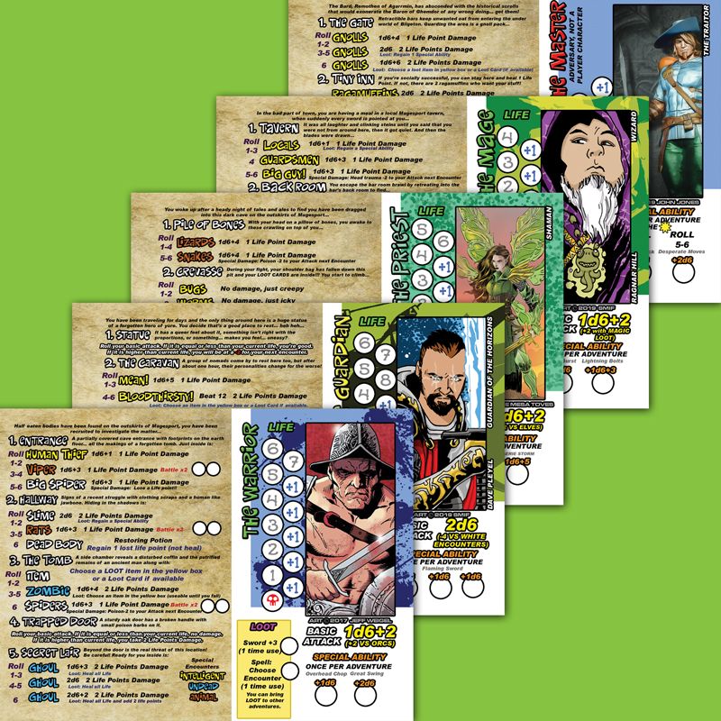 5x7 Dungeon solo card game doboz