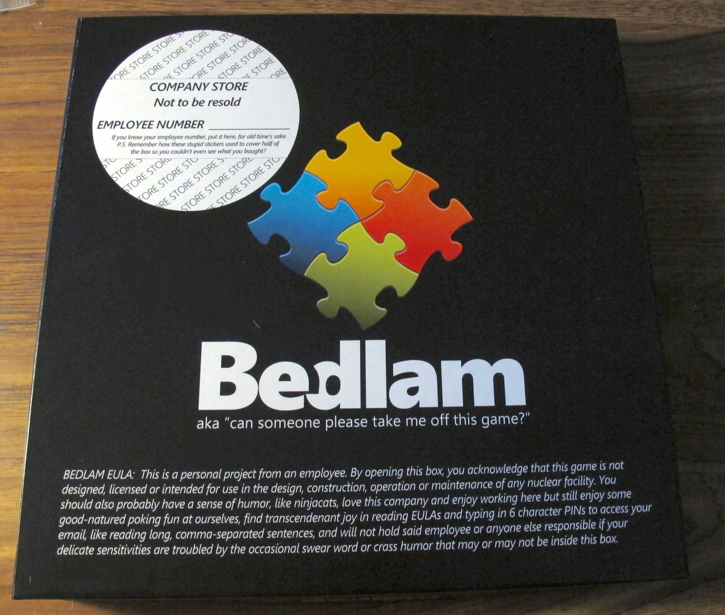 Bedlam: AKA The "Can Someone Take Me Off this Game?" Game cover