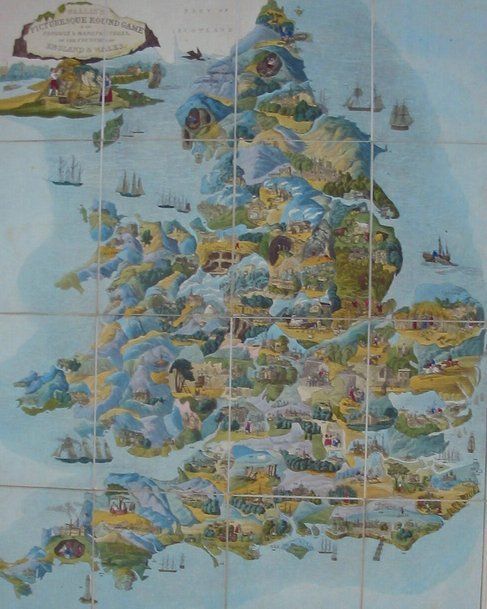 Wallis's Picturesque Round Game of the Produce and Manufactures of the Counties of England and Wales doboz