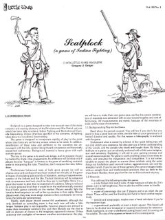 Scalplock (a game of Indian Fighting)