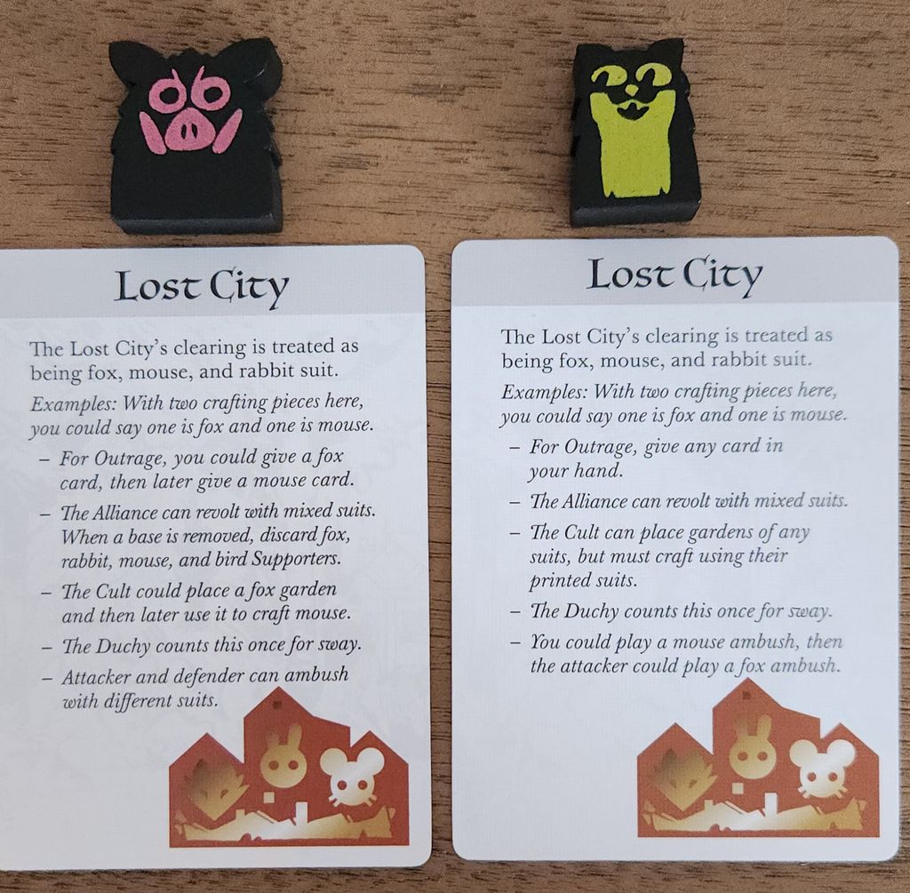 Lost City updated card mix up | Root: The Homeland Expansion