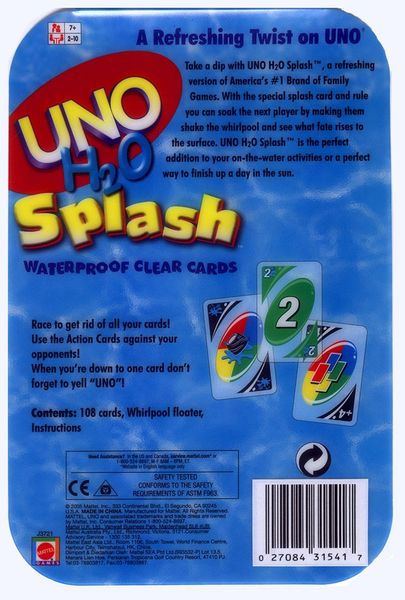 Uno H2o Splash Image Boardgamegeek