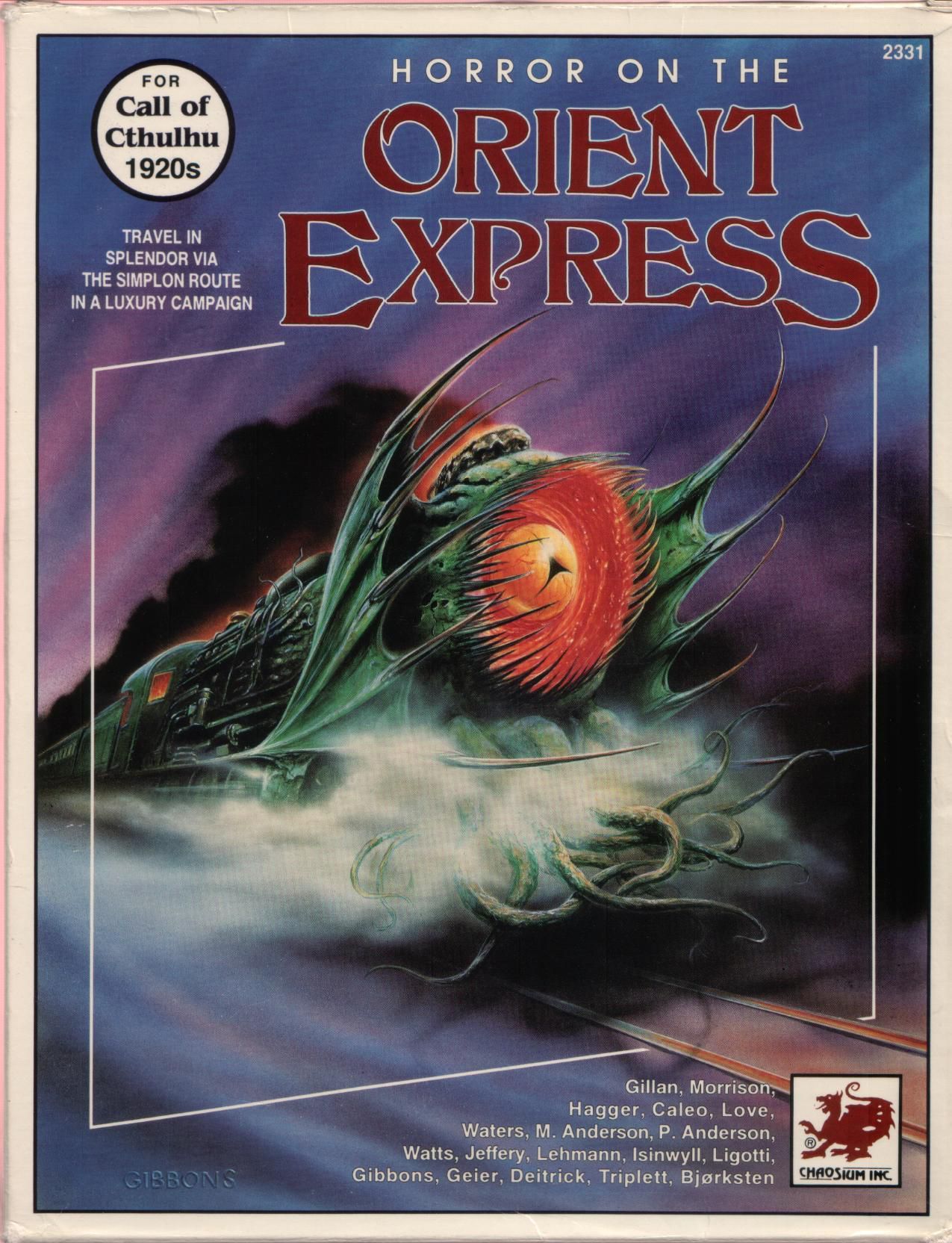 Horror on the Orient Express box art