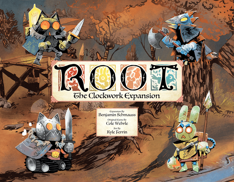 Root: The Clockwork Expansion, Leder Games, 2019 — front cover (image provided by the publisher)