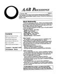 Issue: AAB Proceedings (Issue 31)