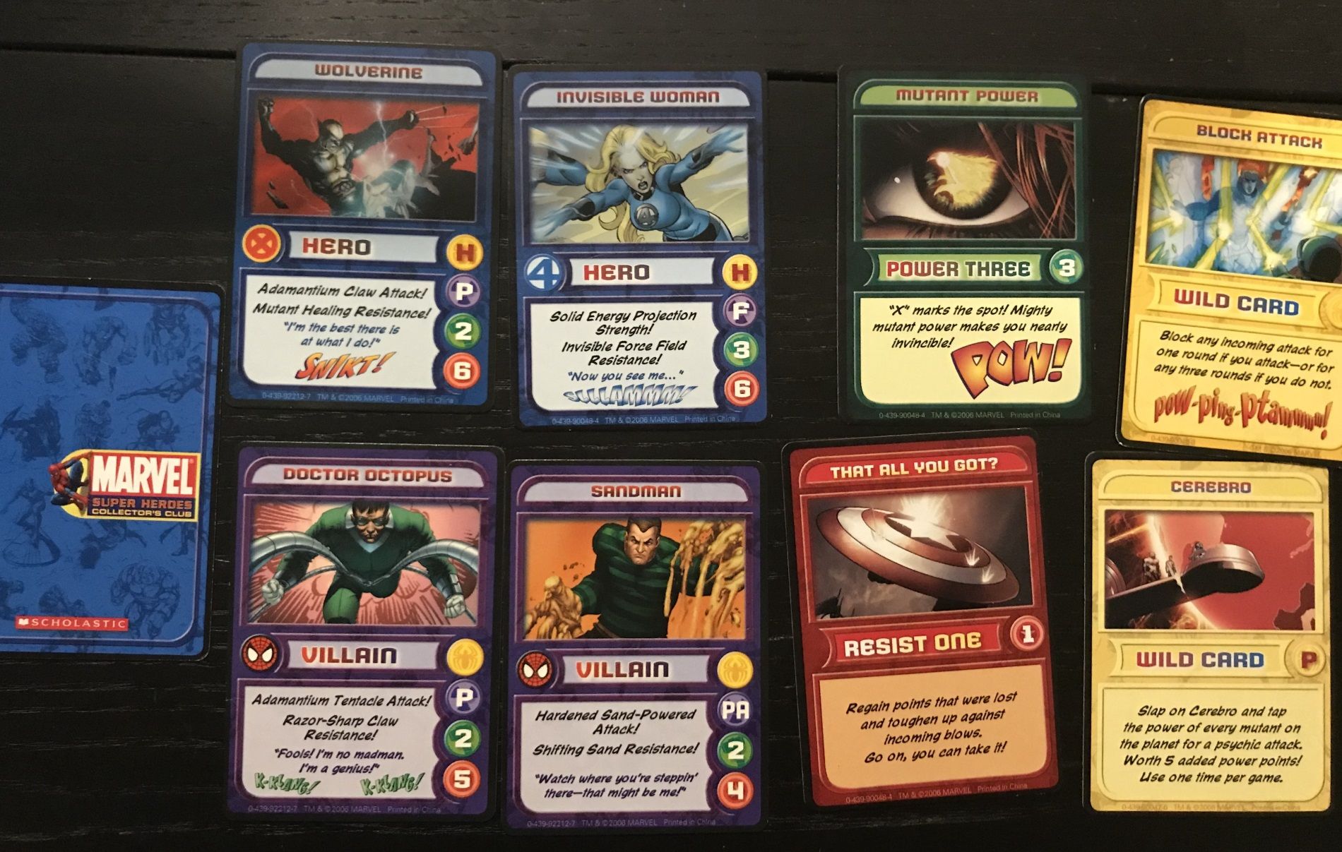 Marvel Super Heroes Collector's Club Trading Cards cover art