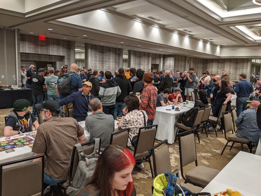 The playtest and networking room at GAMA Expo 2024