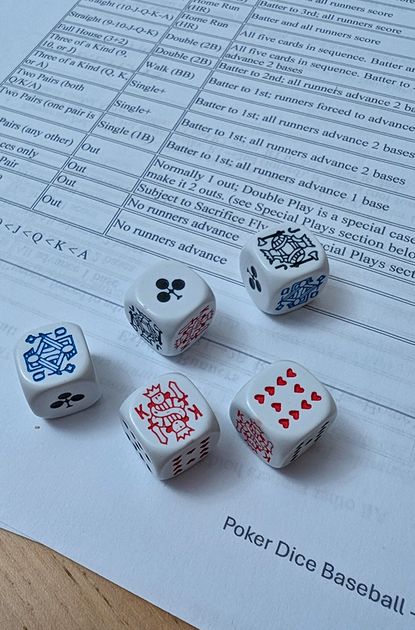 Poker Dice Baseball (rules version 2.1) | Poker Dice Baseball