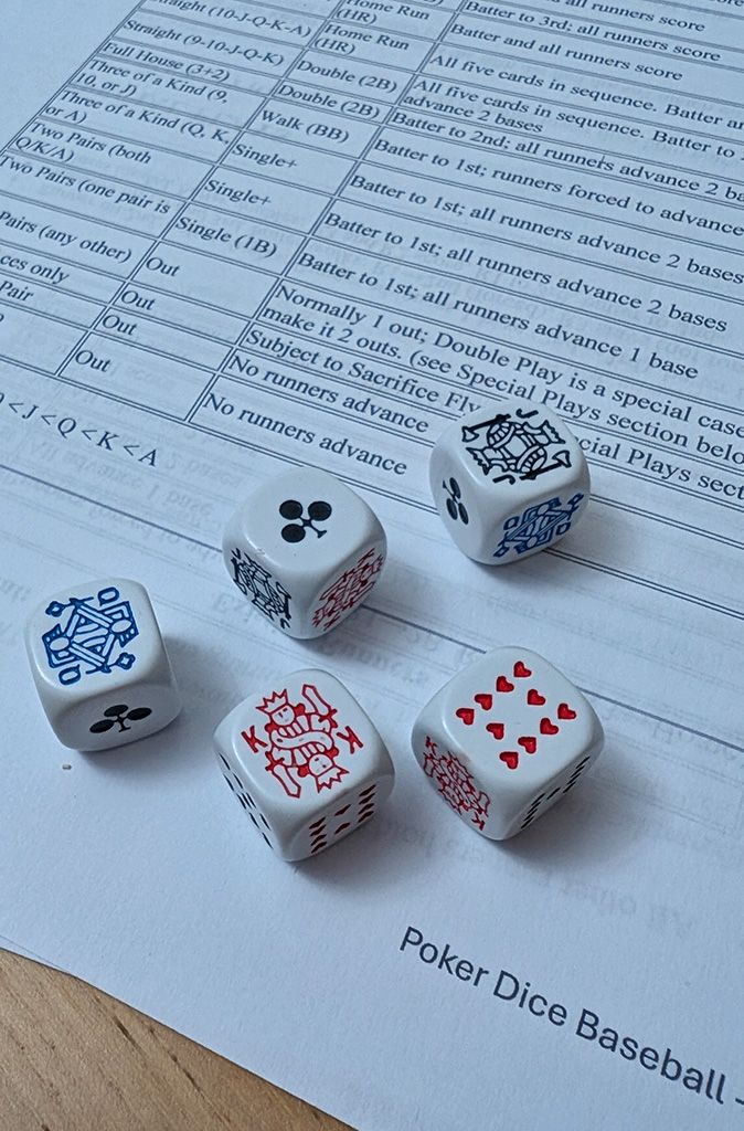 Poker Dice Baseball