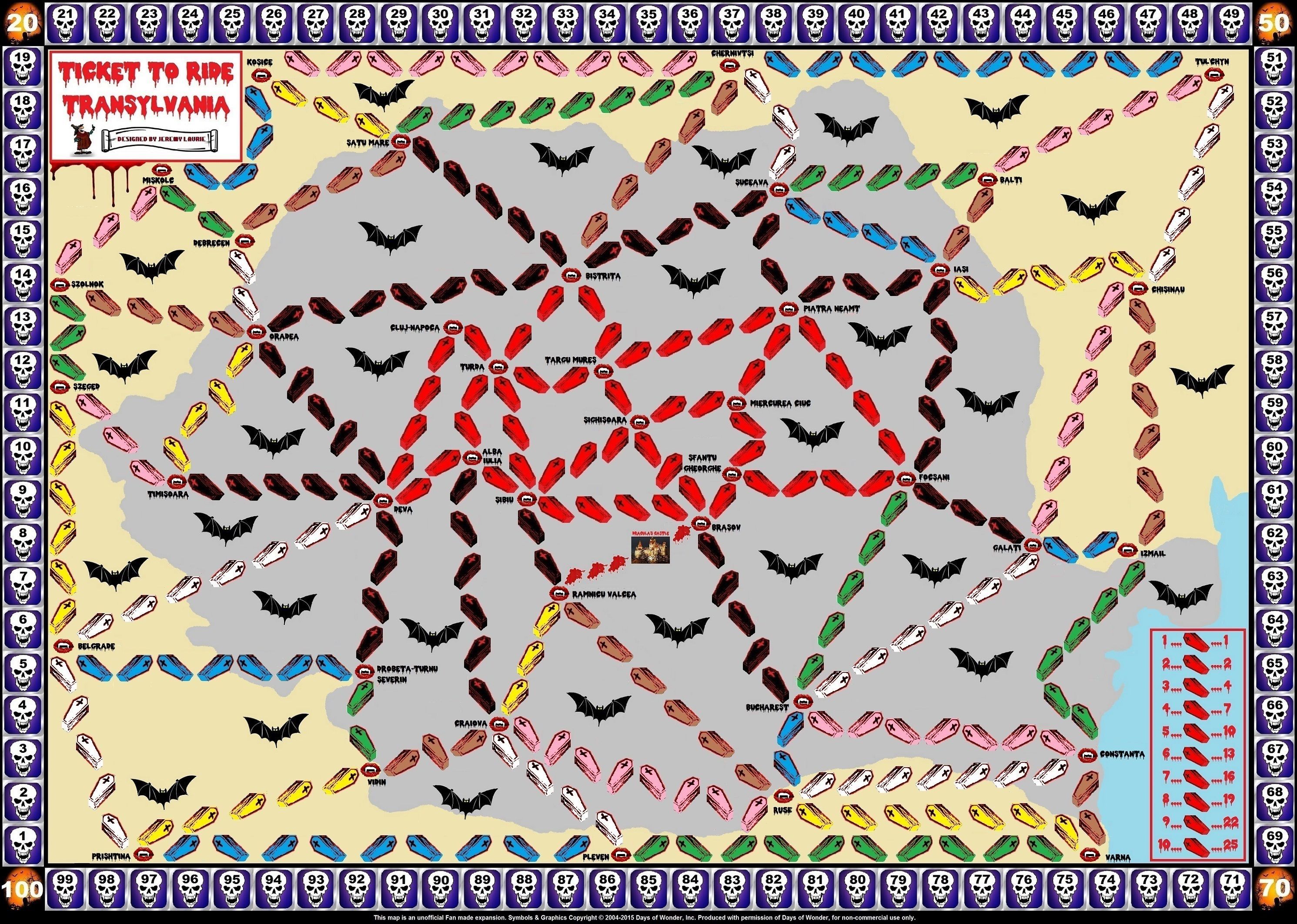 Transylvania (fan expansion for Ticket to Ride)