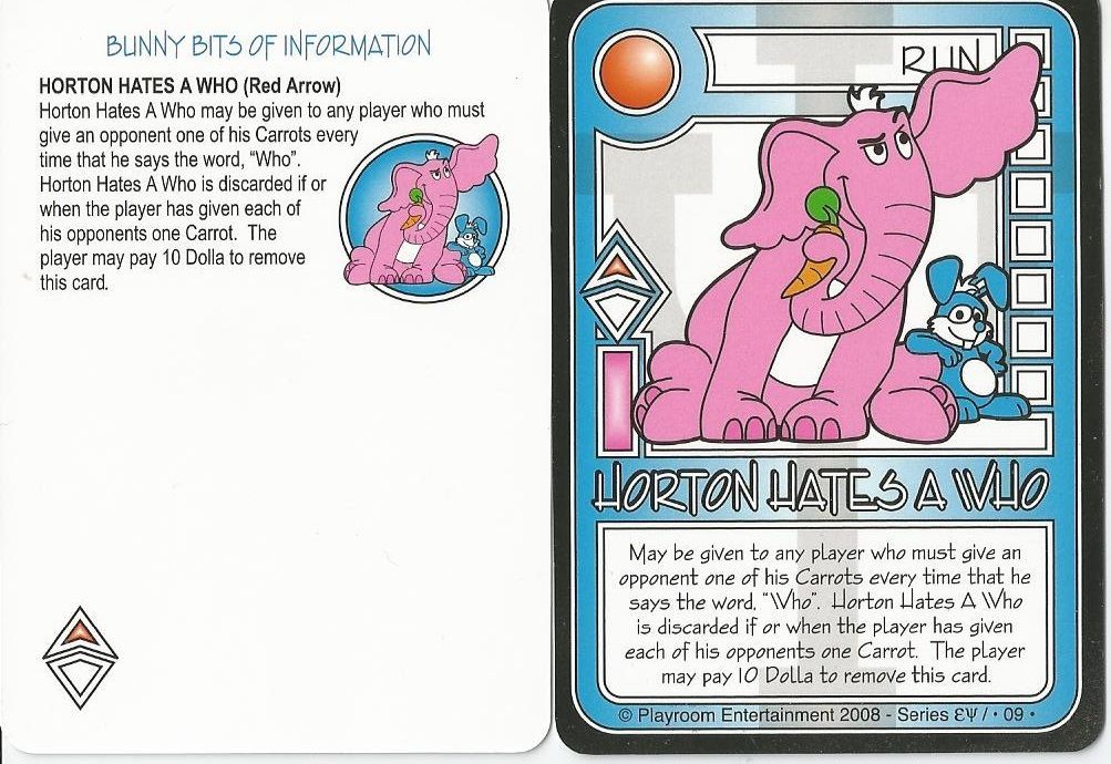 Killer Bunnies and the Quest for the Magic Carrot: Horton Hates A Who Promo Card