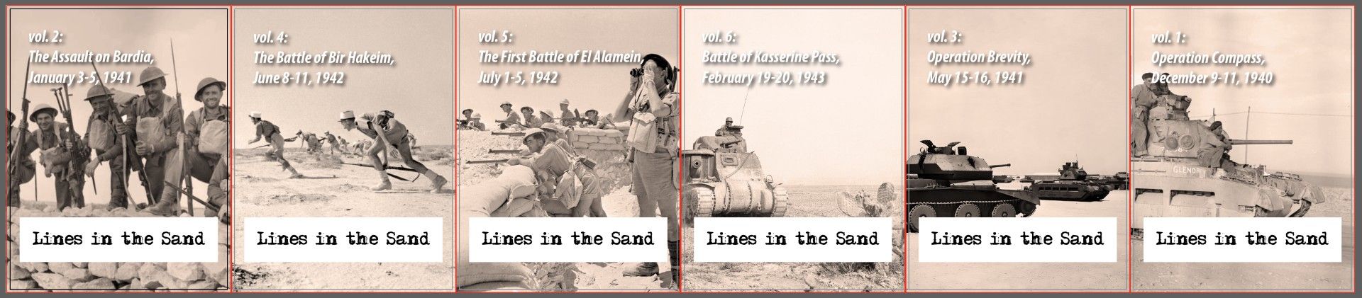 Cover art for Lines in the Sand: Six Battles in WWII North Africa