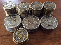 Board Game Accessory: Roll Player: Metal Coins