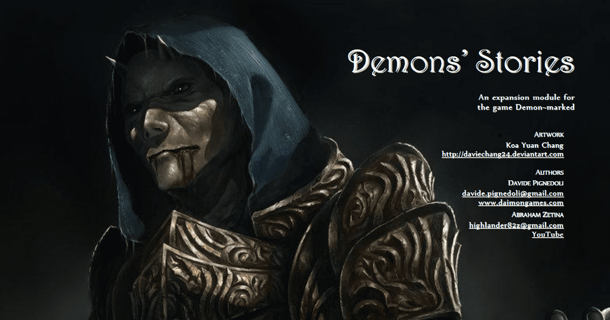 Demons' Stories | RPG Item | BoardGameGeek