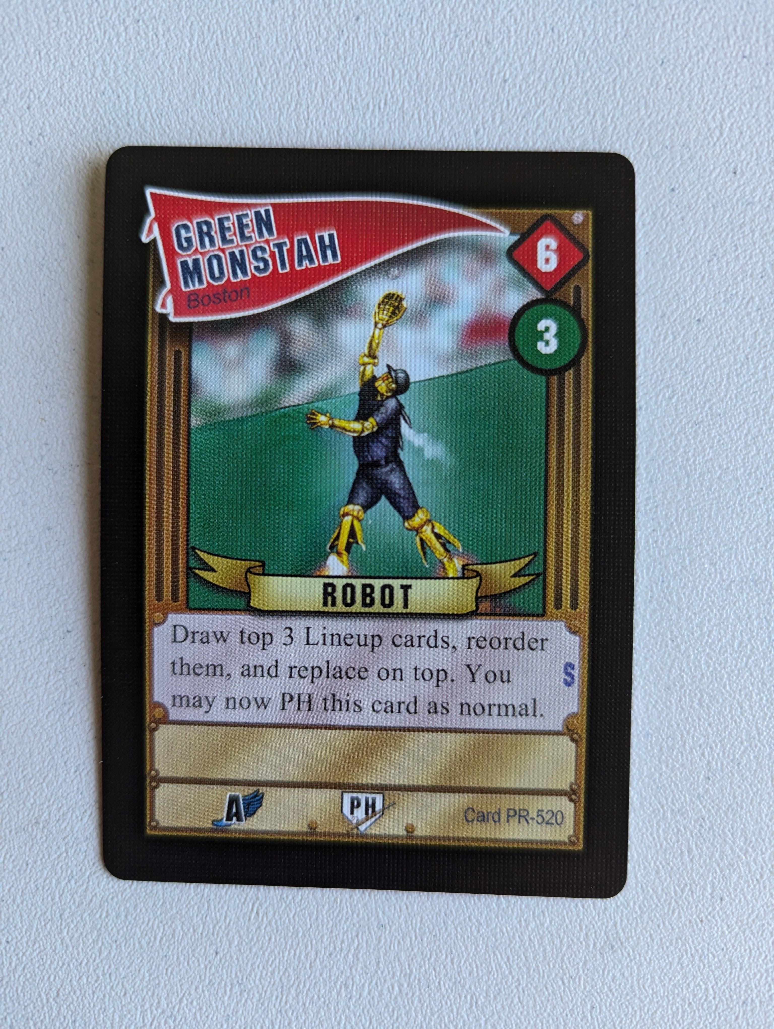 Baseball Highlights 2045: Green Monstah Promo Card