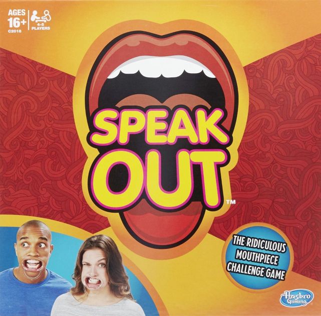 Hasbro Speak Out Showdown Kids Board Game Mouthpiece Game Brand New 