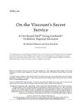 RPG Item: VER5-06: On the Viscount's Secret Service
