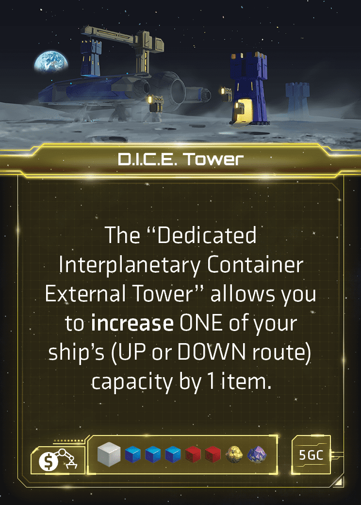 Lunar Rush: D.I.C.E. Tower Promo Gold Module Card