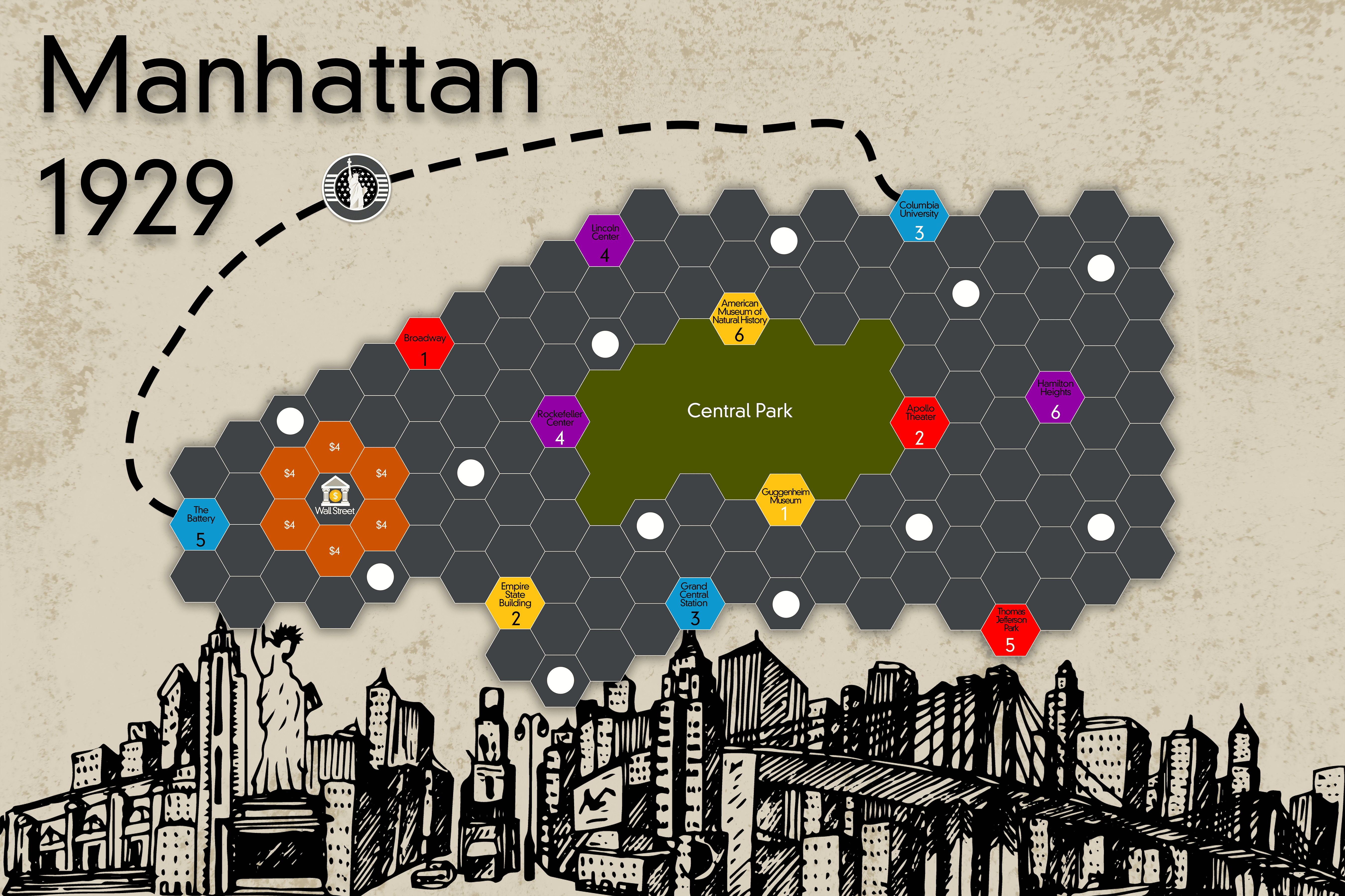 Manhattan 1929 (fan expansion for Age of Steam)