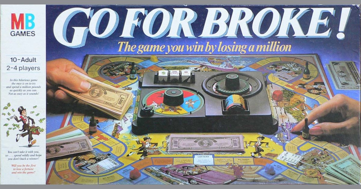 Go For Broke Board Game 1985 By MB Games Game Pieces & Parts 24 