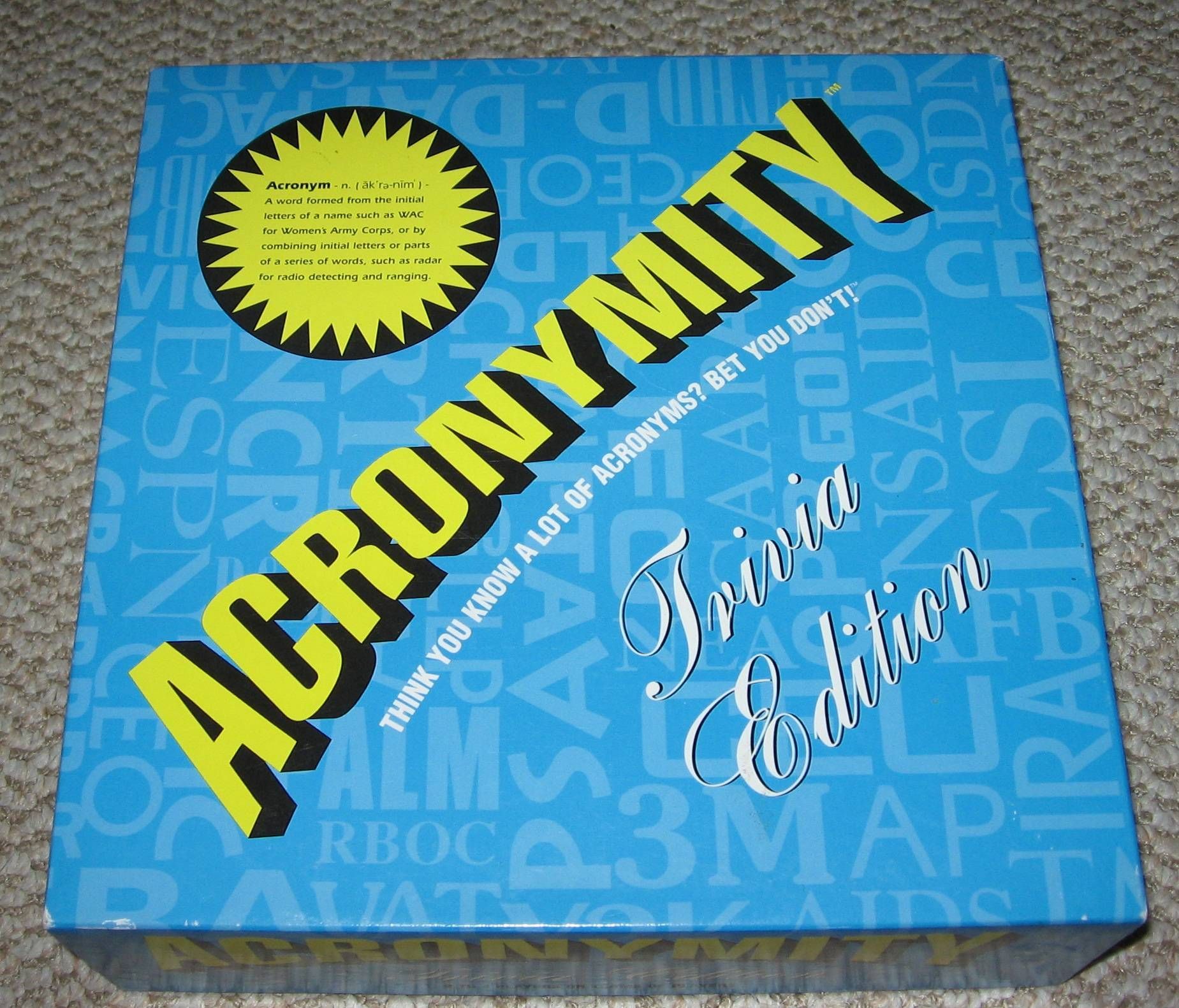 Acronymity: Trivia Edition box art