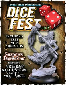 Shadows of Brimstone: Resin Veteran Saloon Girl with Void Hammer