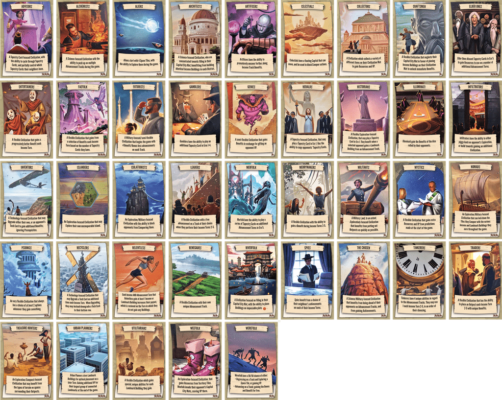 ACTION ANDY - TAPESTRY Civilization Section Cards | Tapestry