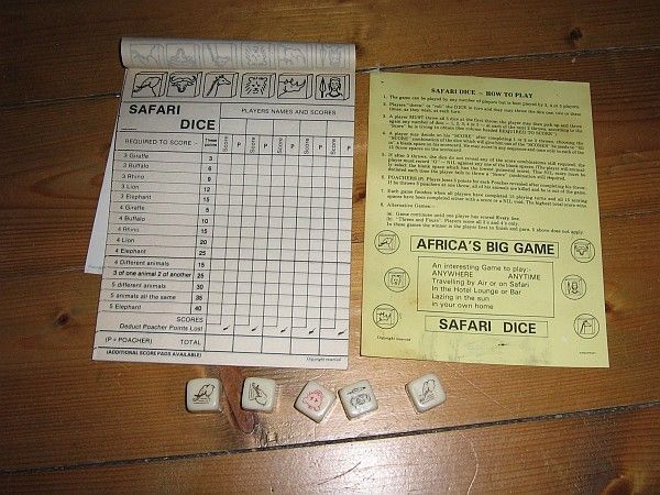 Safari Dice: Africa's Big Game