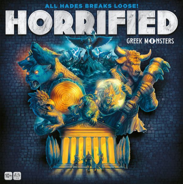 Horrified: Greek Monsters, Ravensburger, 2023 — front cover (image provided by the publisher)