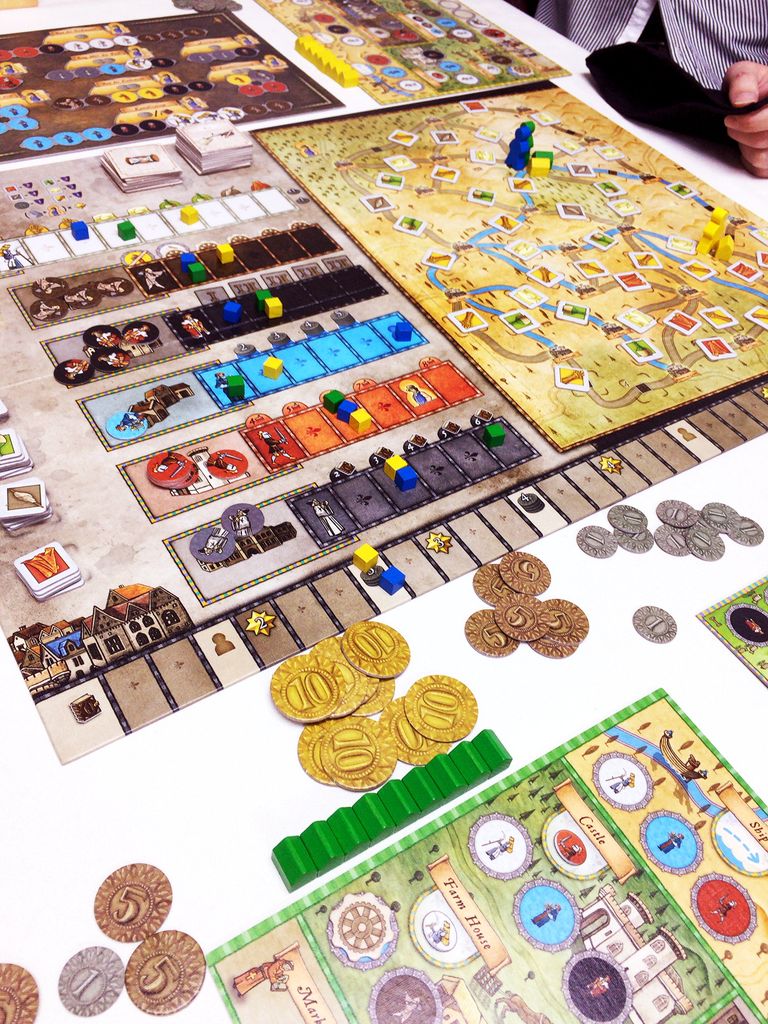 A three-player game in progress. — Photo by moonblogger on BoardGameGeek