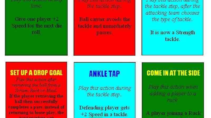 Scrum Down Rugby Card Game