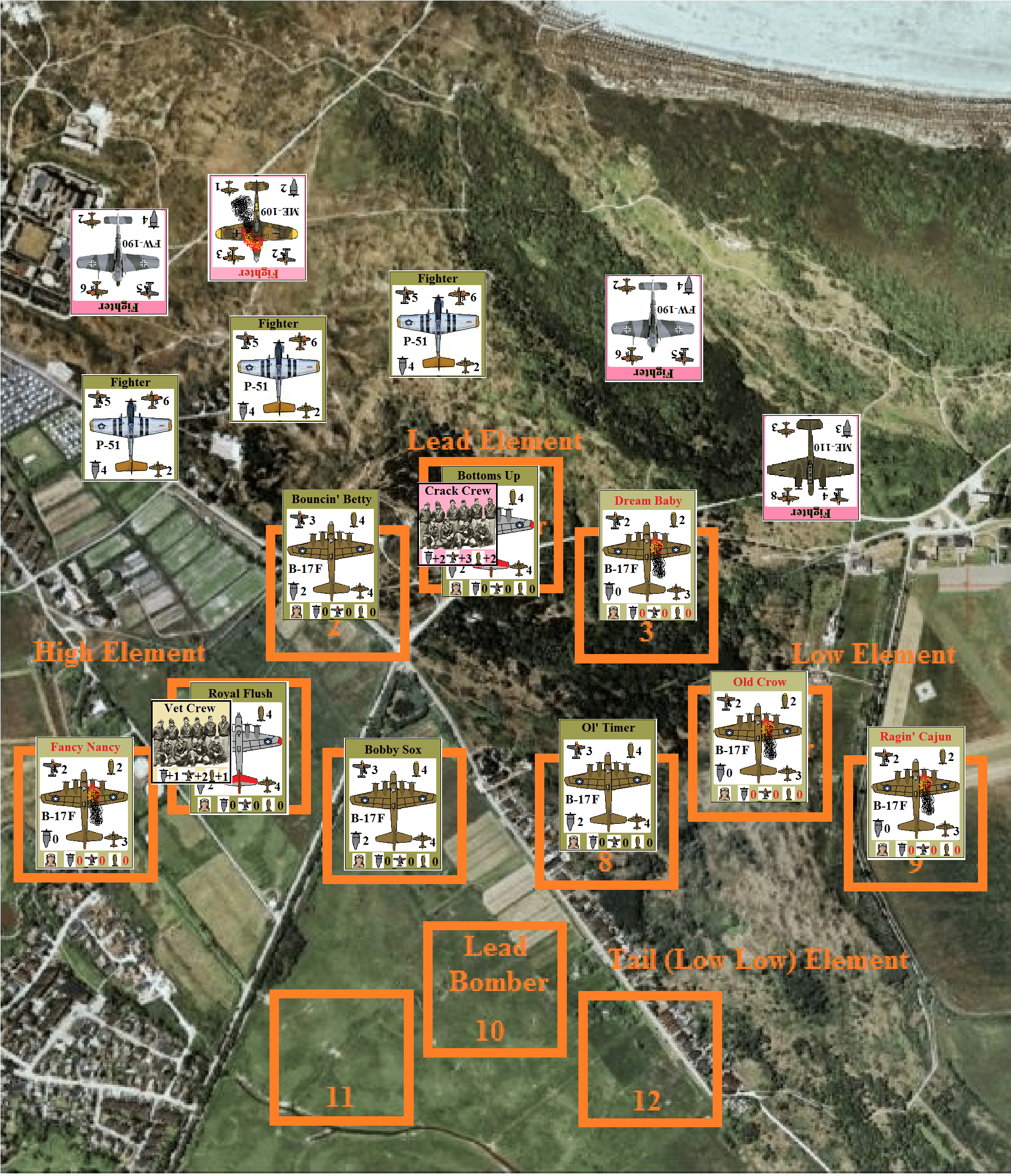 B-17 Bomber Squadron: A Solitaire Game of the WWII Daylight Bombing Campaign over Europe.